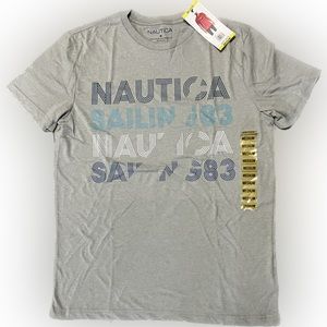 Mens Nautica grey heathered T-shirt